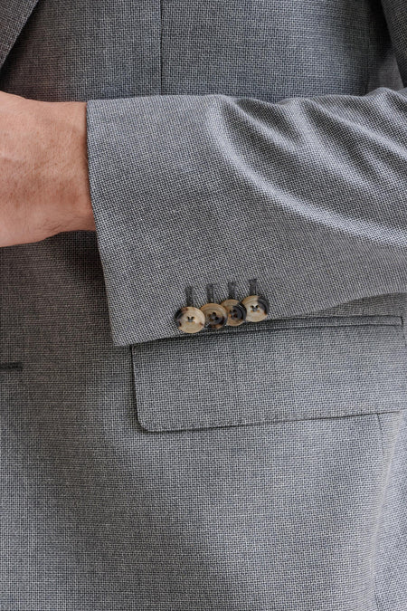 Grey Wool & Cotton Soho Jacket Lifestyle - View Four