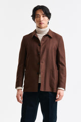 Brown Wool Chelsea Shirt Jacket Harmony - Image 3