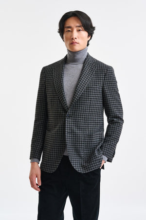 Black Check Wool Soho Jacket Trend - Image 1