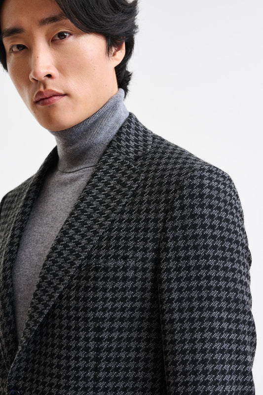 Black Check Wool Soho Jacket Trend - Image 3