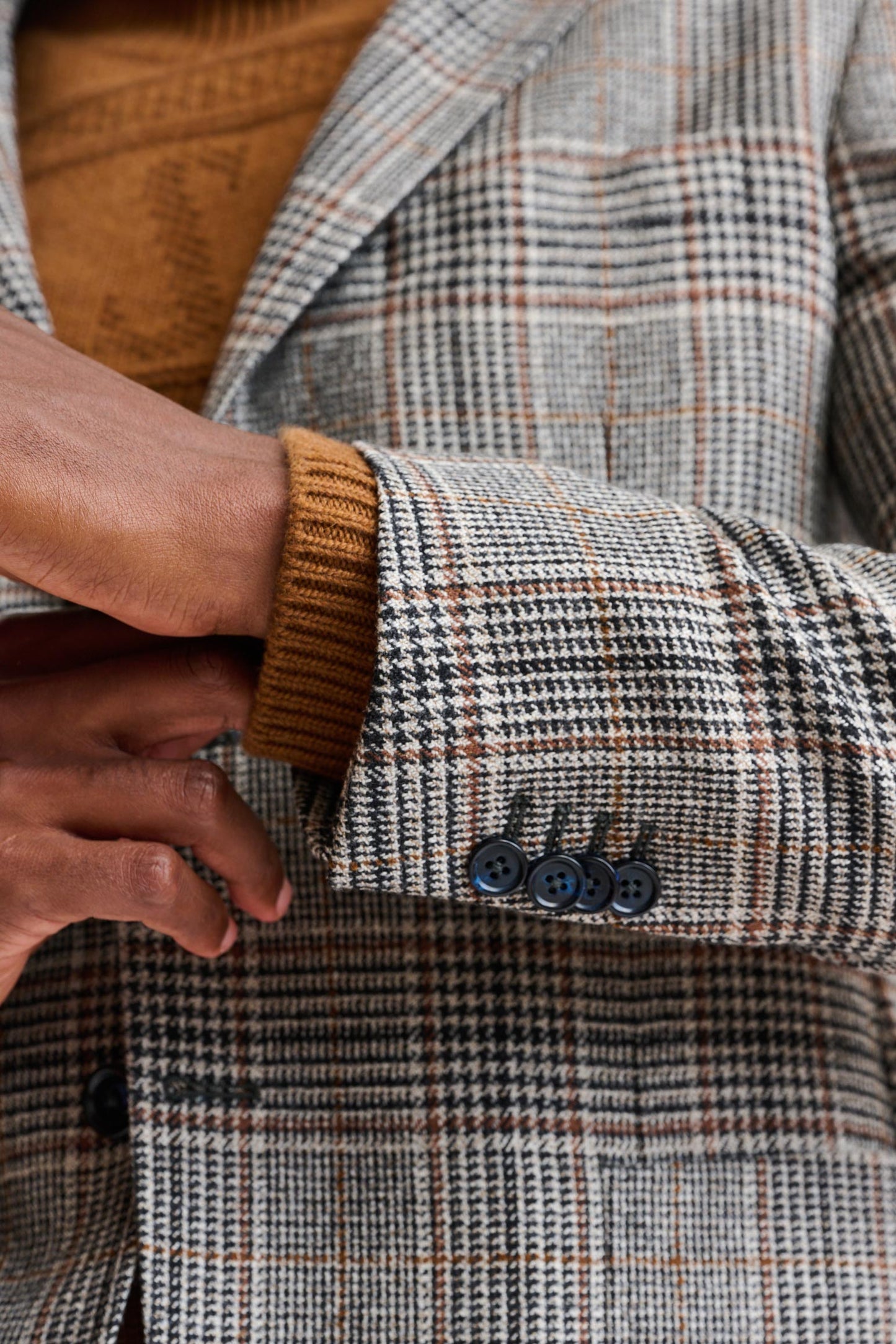 Black Wool & Cashmere Kenton Jacket Autumn Leaves - Image 4