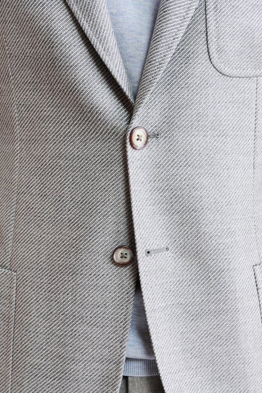 Light Grey 100% Wool Kenton Jacket Autumn Leaves Image 5