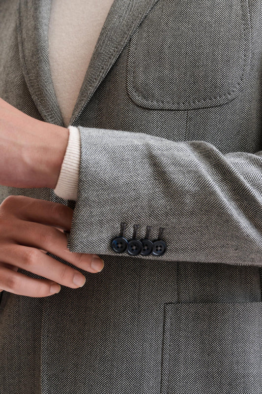 Grey Wool Kenton Jacket Autumn Leaves - Image 4