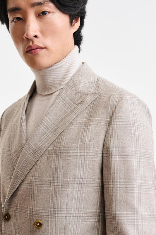 Light Beige Wool Super 100's Soho Jacket Freestyle - Image 3