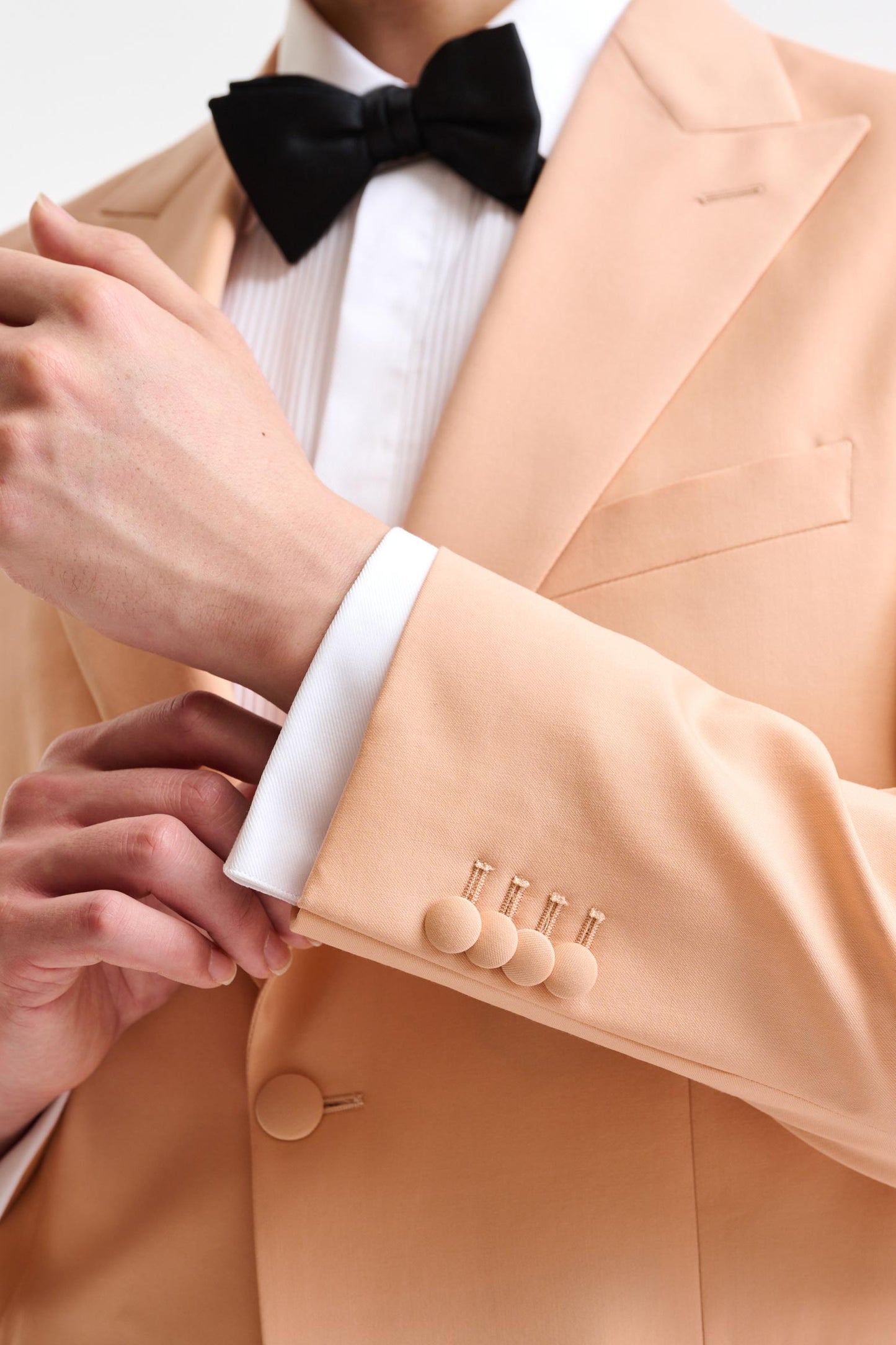 Light Pink Wool Super 100's Soho Tuxedo Freestyle - Image 3