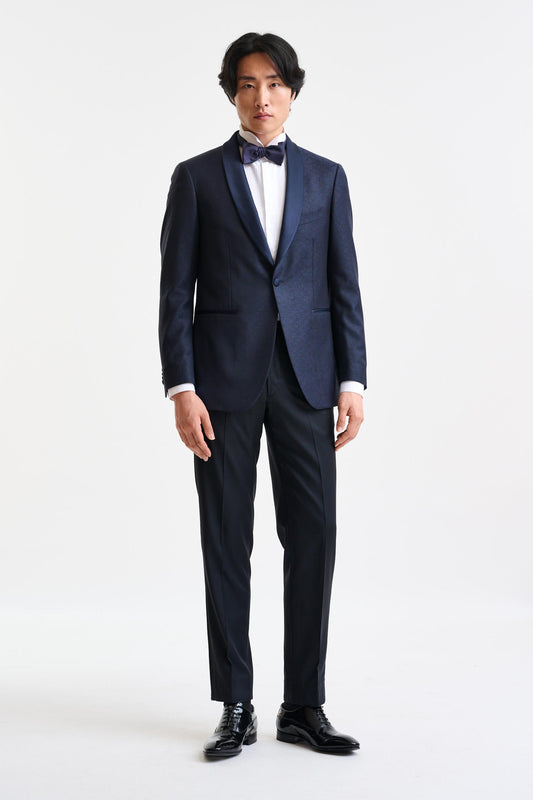 Dark Blue Wool Super 100's Soho Tuxedo Freestyle - Image 2