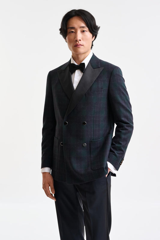 Dark Green Wool & Cashmere Soho Jacket Autumn Leaves - Image 1