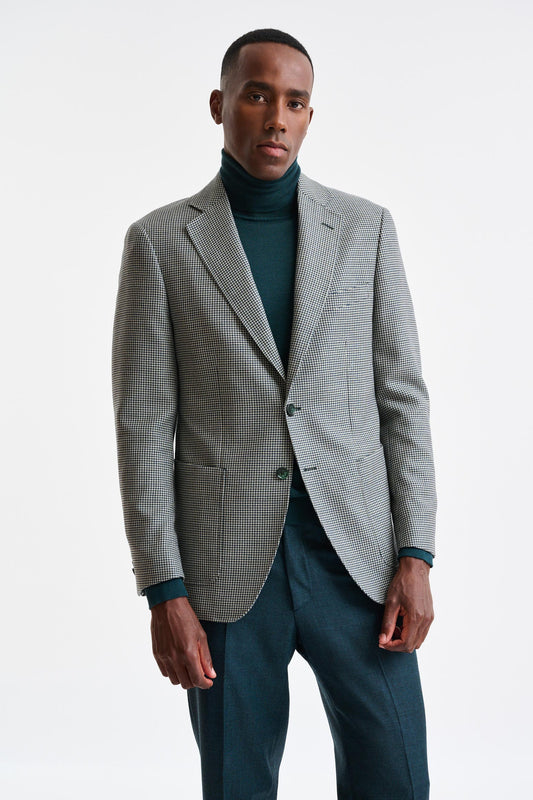 Medium Green Wool Soho Jacket Autumn Leaves - Image 1