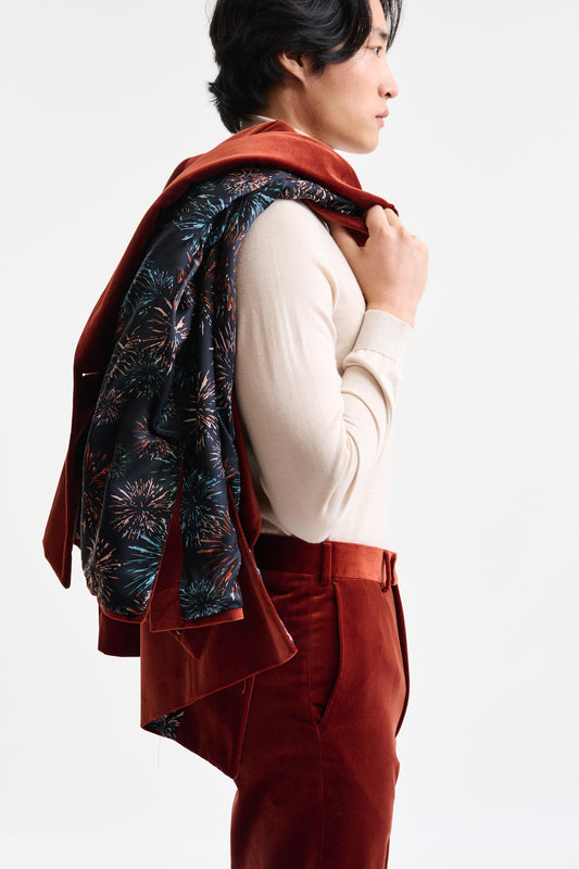 Medium Brown Cotton Soho Jacket Fine Velvet - Image 4