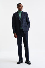 Dark Blue 100% Wool Soho Jacket Freestyle - Image 2