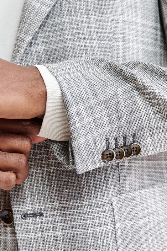 Medium Grey Wool & Linen Soho Jacket Riviera Trend Image 4