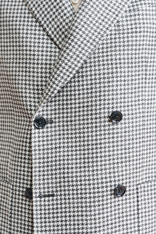 Black-White Wool & Linen Soho Jacket Riviera Trend Image 4