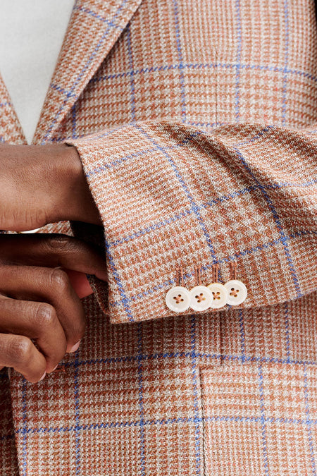 Medium Orange Wool & Linen Soho Jacket Riviera Trend Image 4