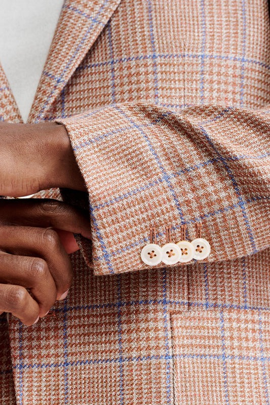 Medium Orange Wool & Linen Soho Jacket Riviera Trend Image 4