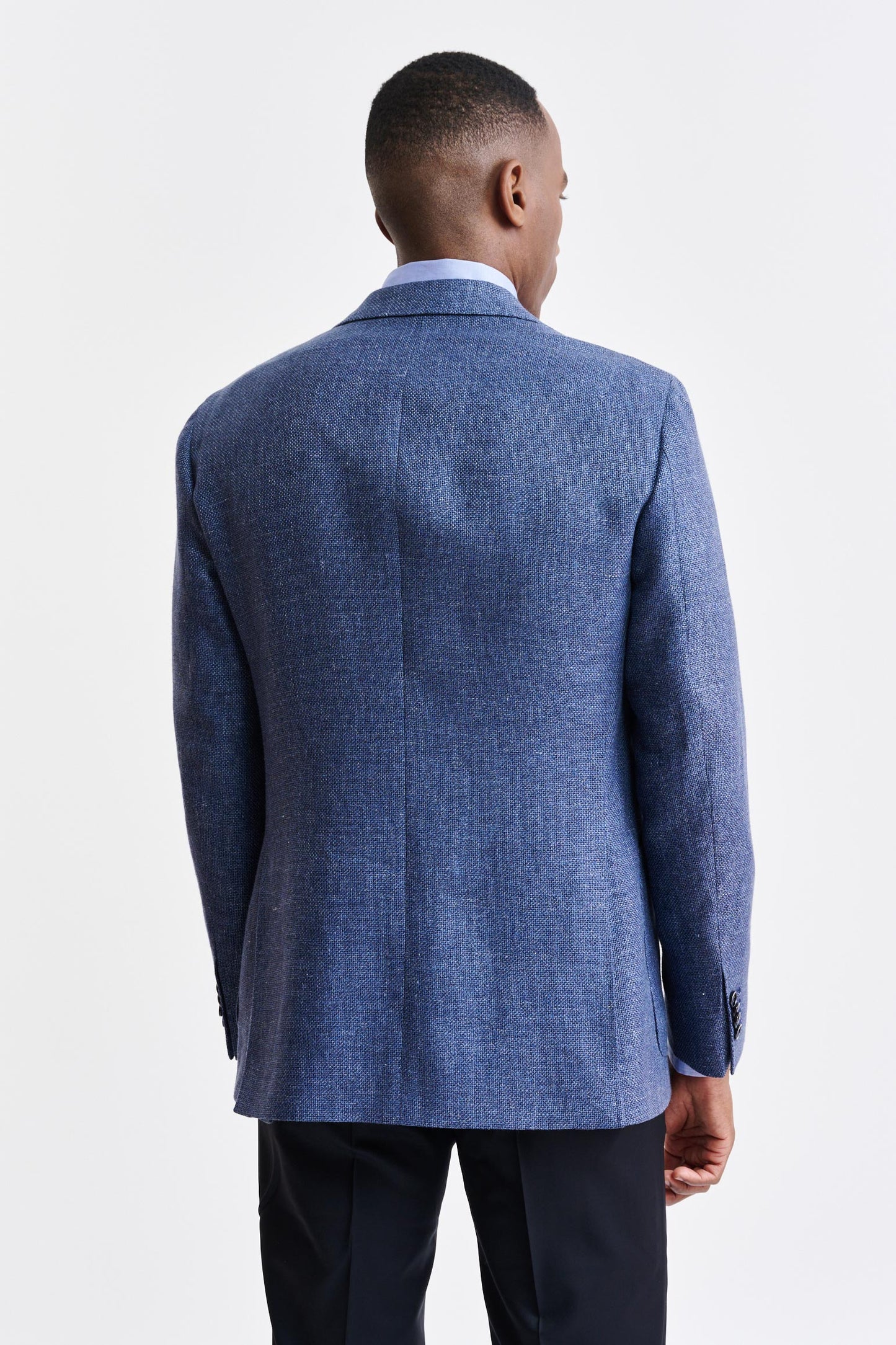 Medium Blue Wool & Linen Kenton Jacket Jazz