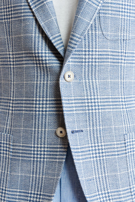 Light Blue Wool & Linen Soho Jacket Riviera Trend Image 5