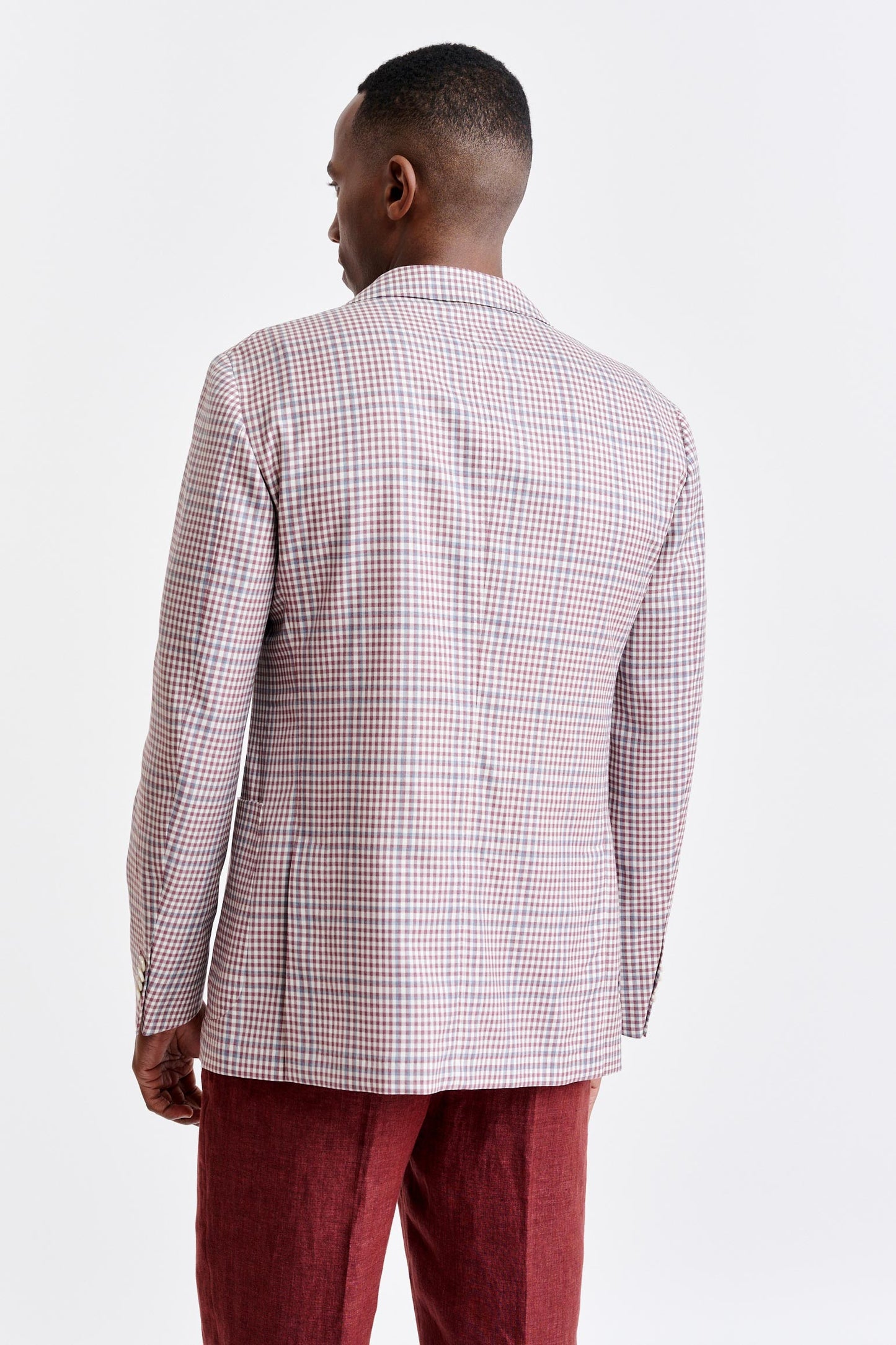 Red 100% Wool Super 130's Kenton Light Jacket Riviera Trend