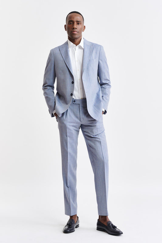 Medium Blue Wool & Cashmere Kenton Jacket Jazz Image 2