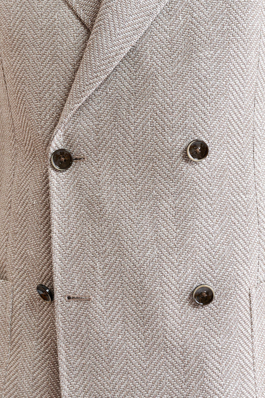 Light Beige Wool & Linen Kenton Jacket Jazz Image 5
