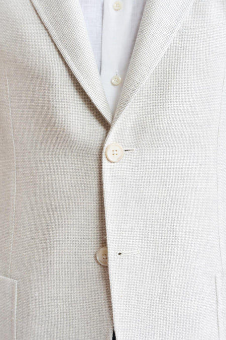 White Wool & Linen Kenton Jacket Jazz Image 4