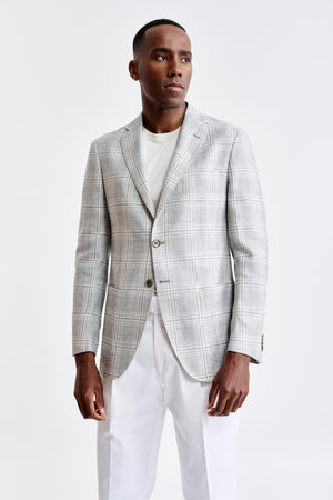 Hellgraue Kenton-Jacke aus Wolle und Seide Riviera Trend