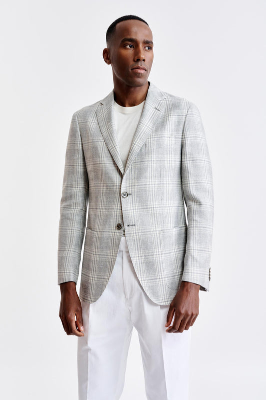 Light Grey Wool & Silk Kenton Jacket Riviera Trend Image 1