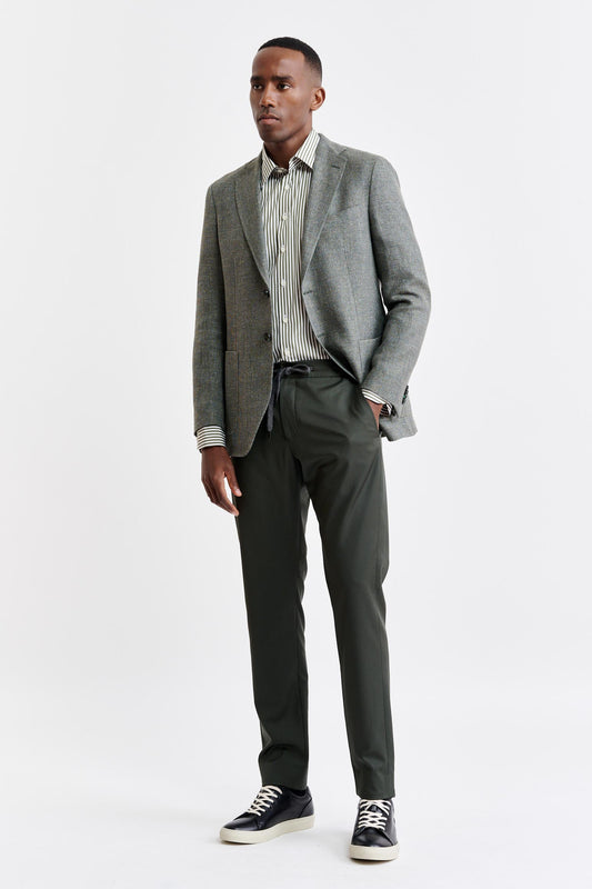 Medium Green Wool & Linen Kenton Jacket Jazz Image 2