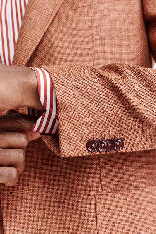 Medium Orange Wool & Linen Soho Jacket Jazz Image 4