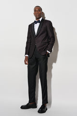 Dark Red Wool Super 100's Soho Jacket Riviera Trend