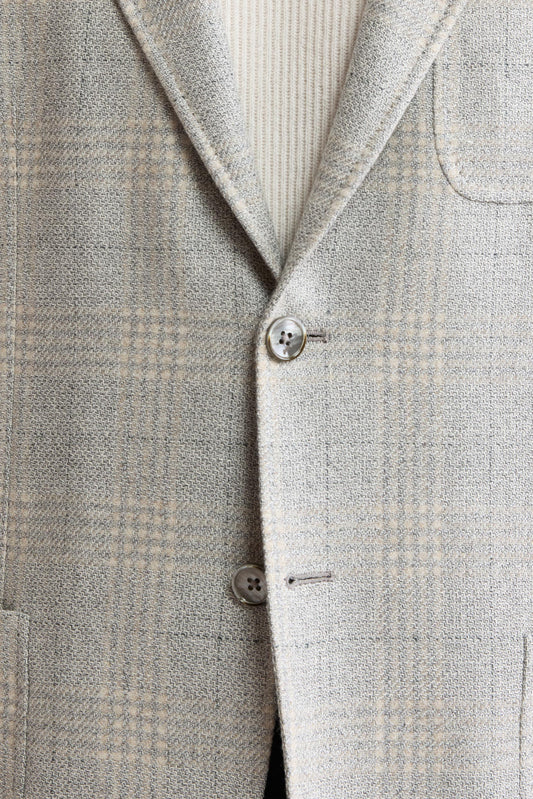 Veste légère « Kenton » gris clair en laine et coton, modèle « Mistral »