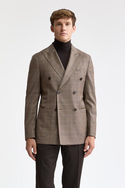 Medium Brown Wool Super 120's Kenton Jacket Freestyle