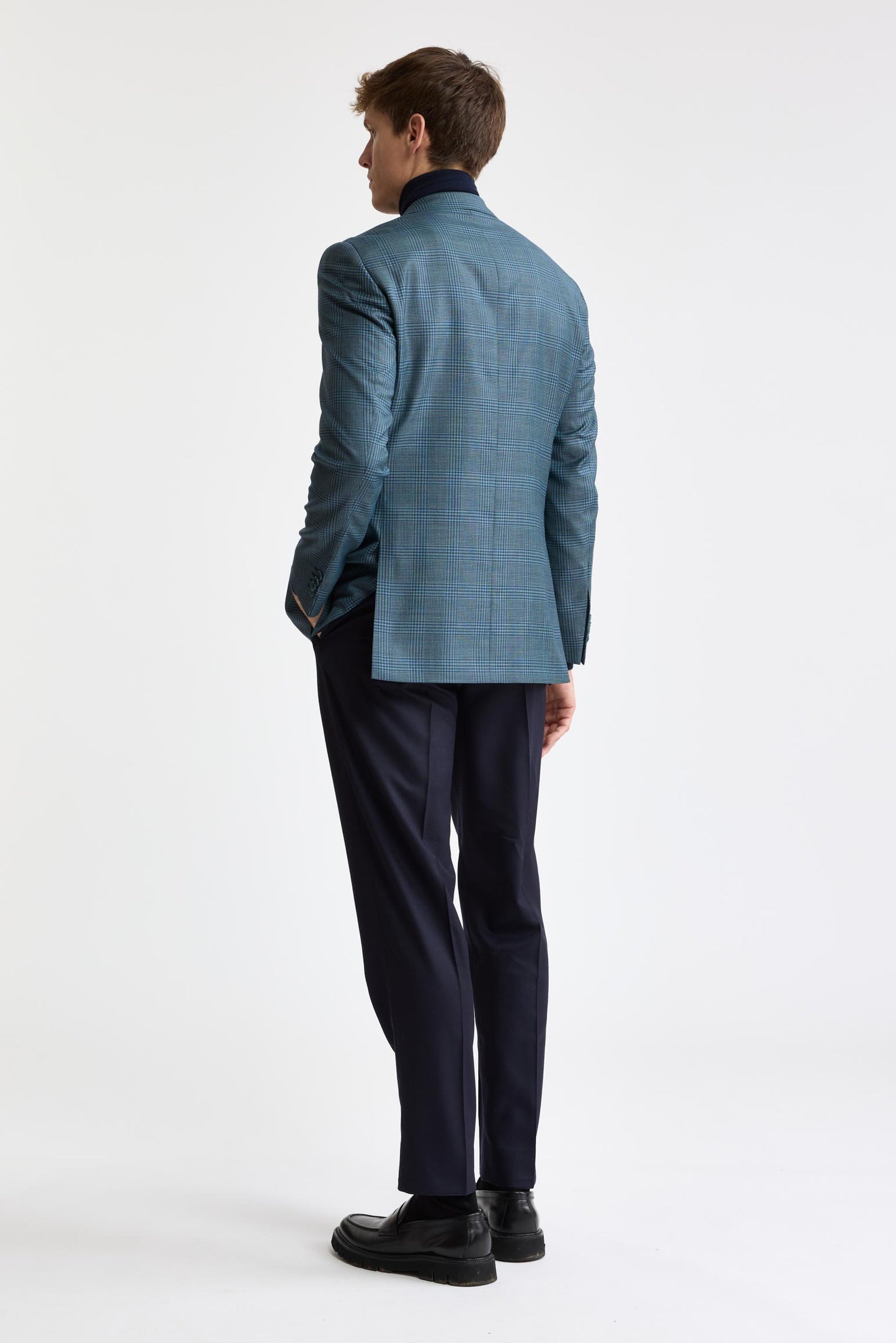 Medium Green 100% Wool Super 130's Soho Jacket Cascade