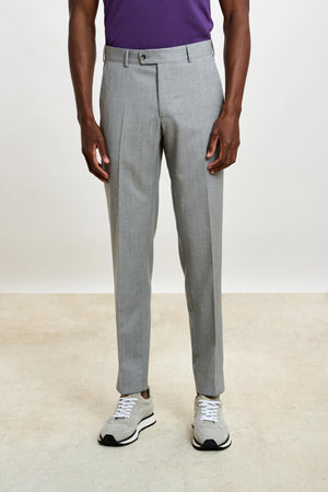 Farley Trouser New Deluxe Light Grey Melange - View 1