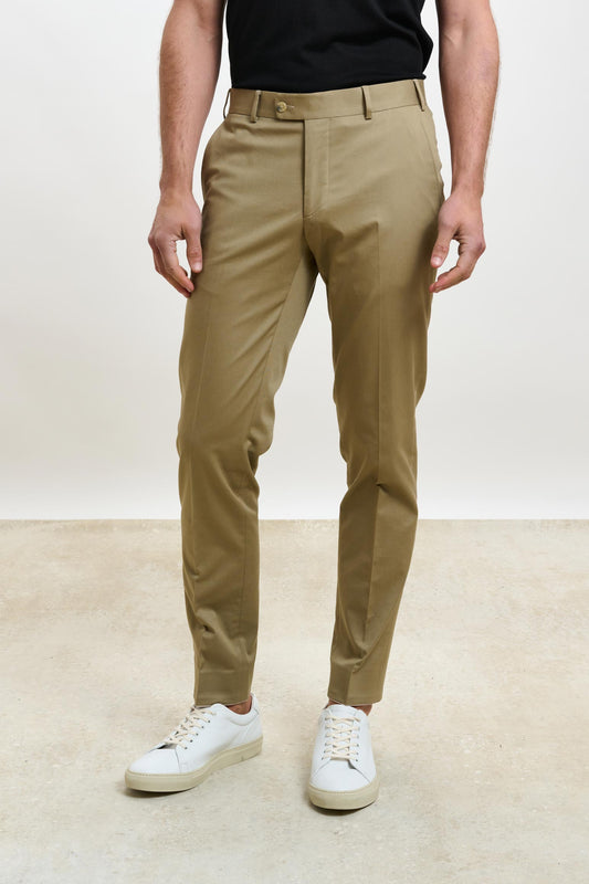 Gibbet Trouser Cashmere Cotton Dark Beige - View 1