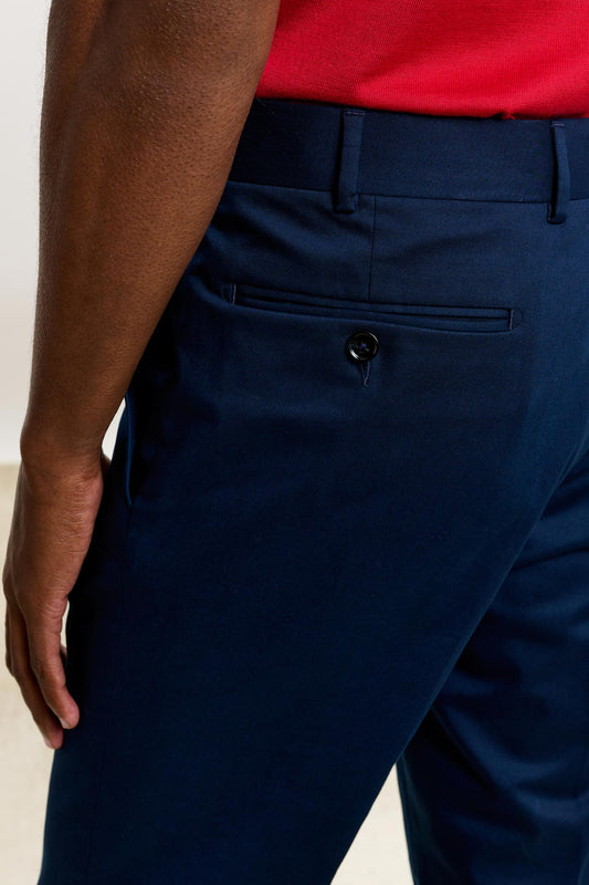 Gibbet Trouser Cashmere Cotton Blue - View 3
