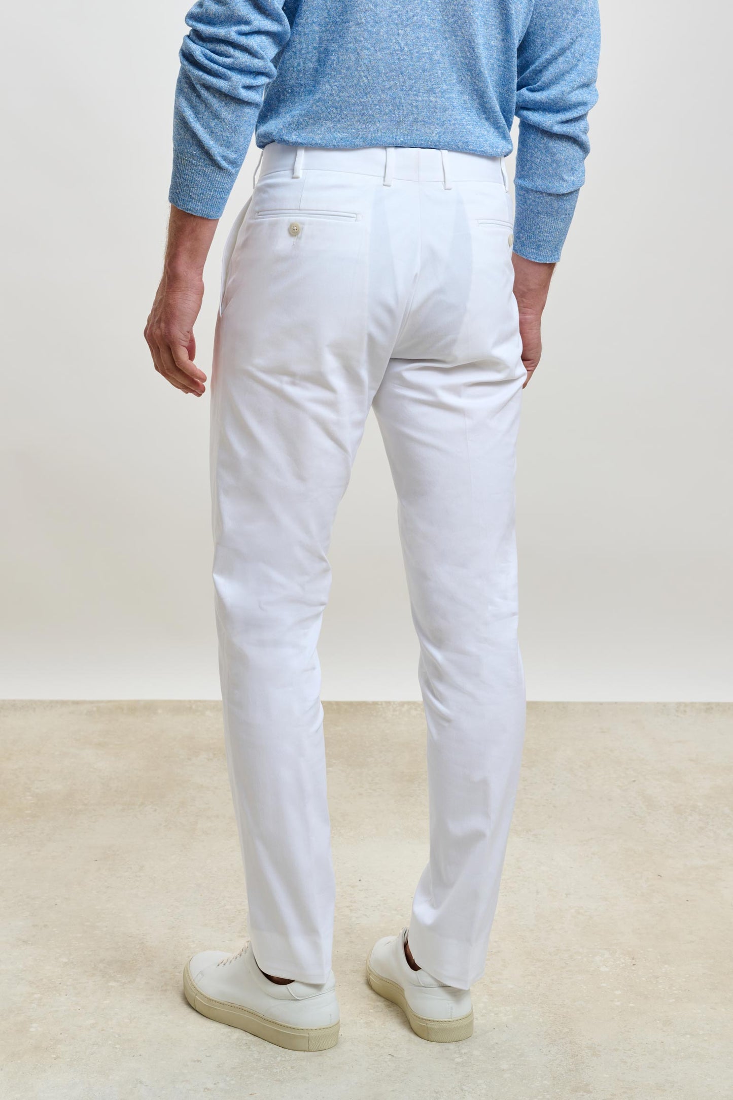 Pantalon Gibet Cachemire Coton Blanc