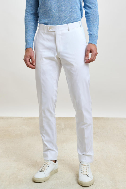 Pantalon Gibet Cachemire Coton Blanc