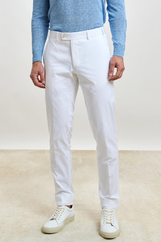 Gibbet Trouser Cashmere Cotton White - View 3