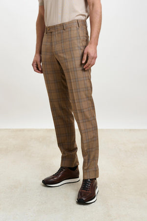 Farley Trouser Crossover Check Rust - View 1