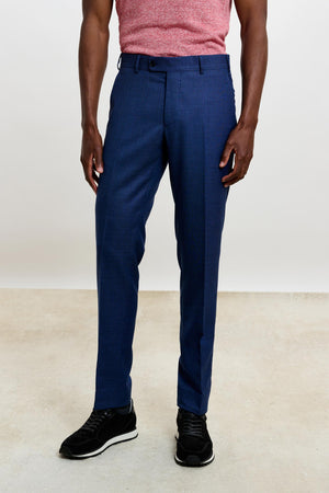 Farley Trouser Crossover Plain Blue - View 1