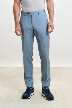 Farley Trouser Crossover Plain Light Blue - View 1