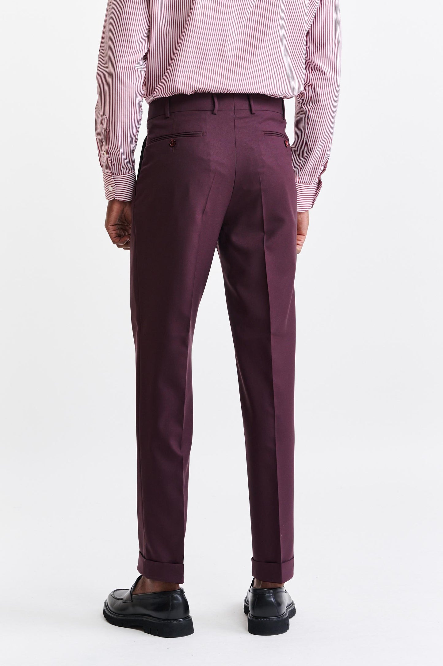 Bordeauxrode wollen Farley broek capri