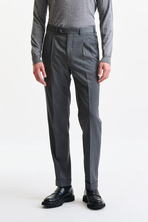 Grey 100% Wool Farley Trousers New Deluxe - Image 1
