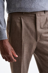 Check Brown 100% Wool Farley Trousers Freestyle - Image 3
