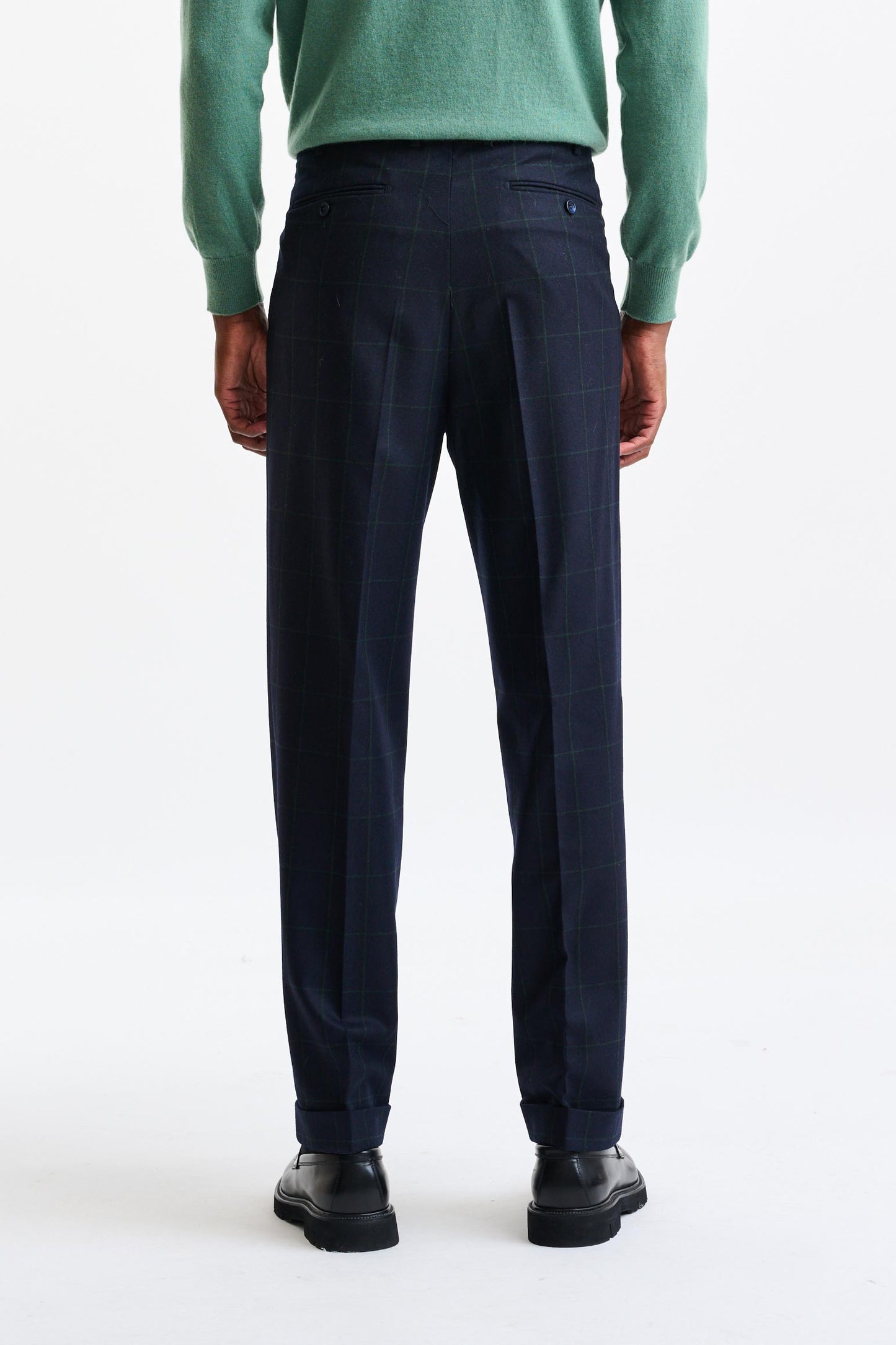 Dark Blue 100% Wool Farley Trousers Freestyle - Image 6