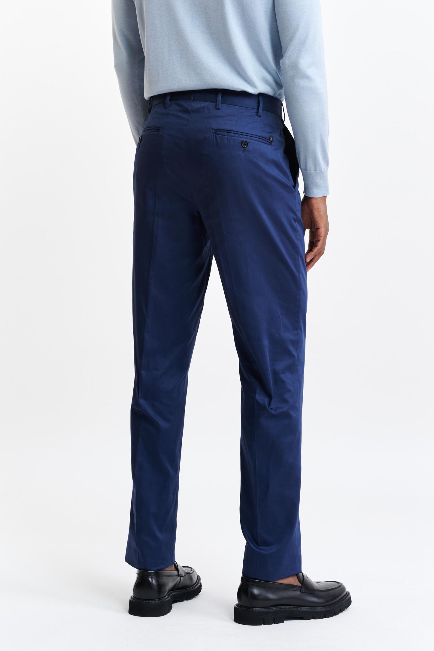 Donkerblauwe 100% katoenen Xander-broek Cashmere Cotton