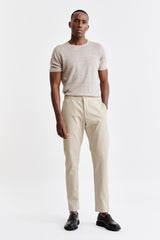 Light Brown Cotton Marden Trousers Cashmere Cotton