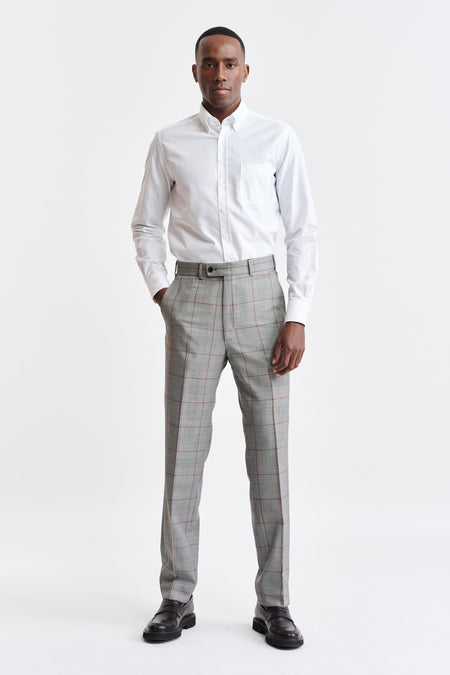 Black & White Wool Super 100's Cleeve Trousers Riviera Trend Image 2
