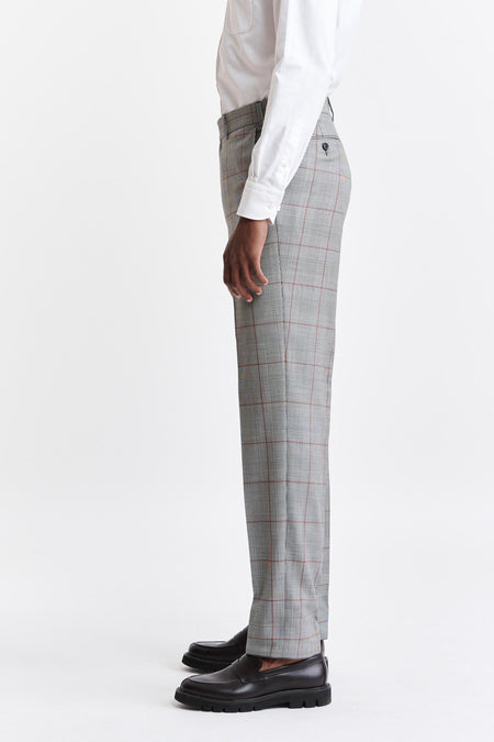 Black & White Wool Super 100's Cleeve Trousers Riviera Trend Image 3
