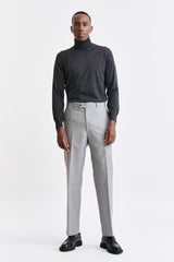 Light Grey 100% Wool Ronas Trousers Capri